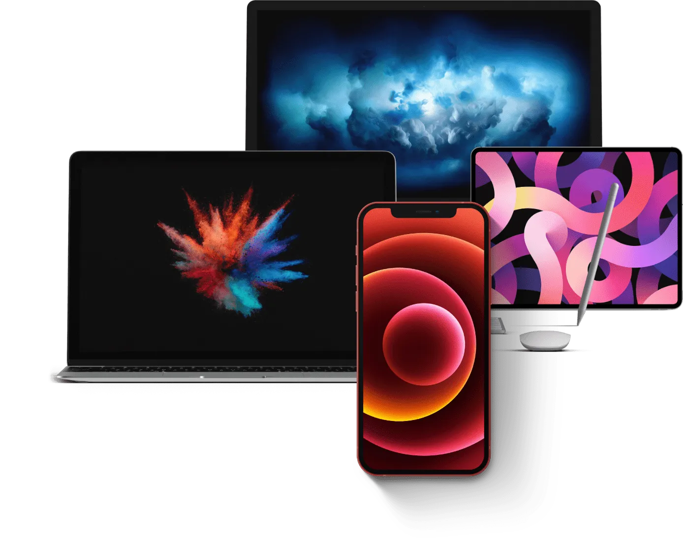 MacBook, iMac, iPad a iPhone