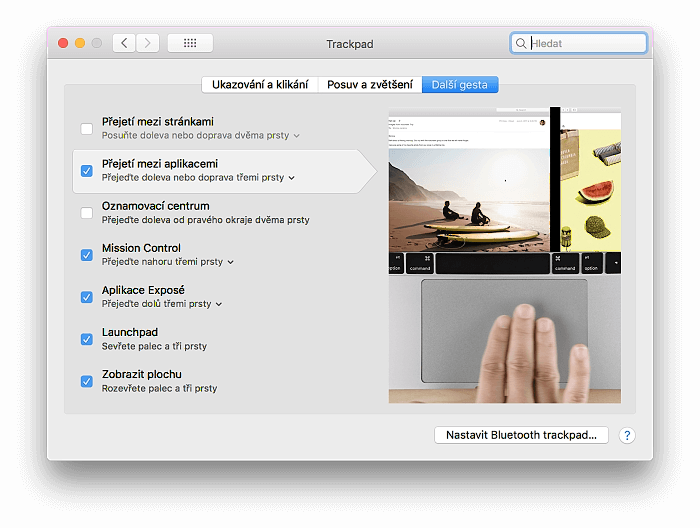 Jak používat trackpad
