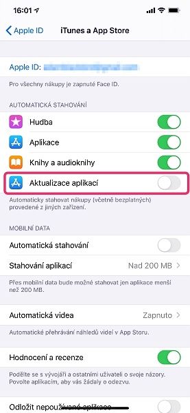 Nejde stáhnout nebo aktualizovat aplikace